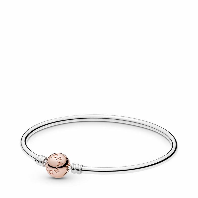 Pandora Rose™ Bangle W/ Clasp Bangle Bracelet Ireland - Pandora Rose/Sterling Silver - 057639JPX